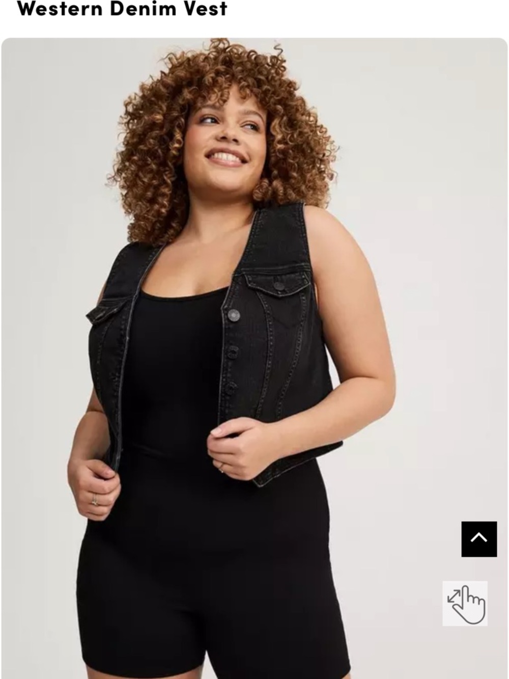 torrid Black Denim Western Vest